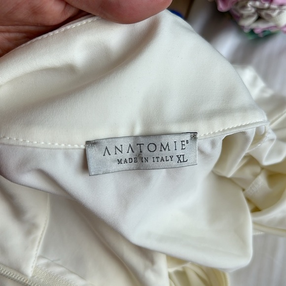 Anatomie Women’s Cream Short Sleeve Shirt Blouse Top Size XL - Picture 5 of 6